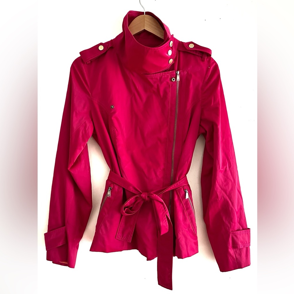 Etcetera Asymmetric Zip Moto Pink Jacket